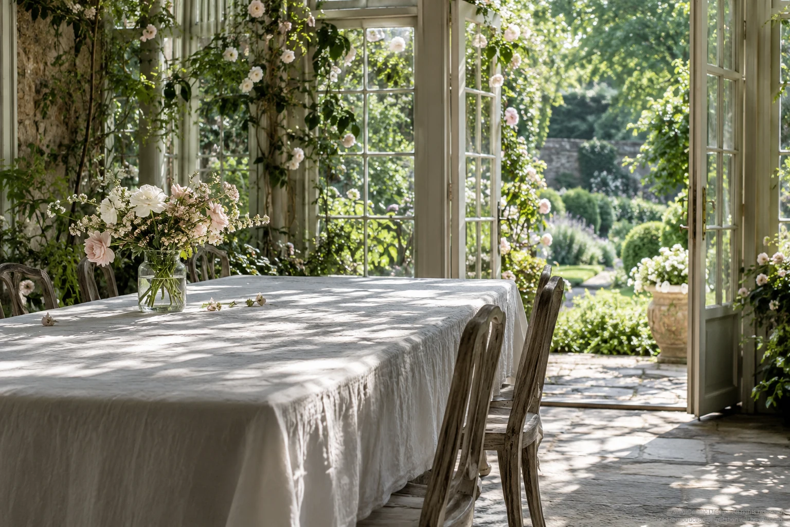 Sunlight in a garden room