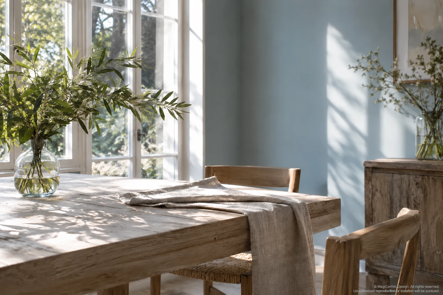 A peaceful breakfast corner