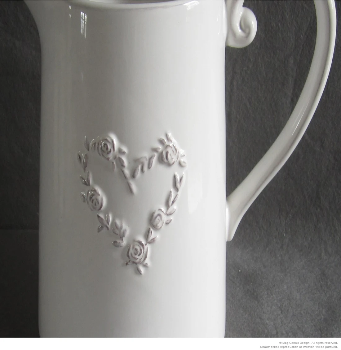 Original rose heart relief product photograph from supplied PDF