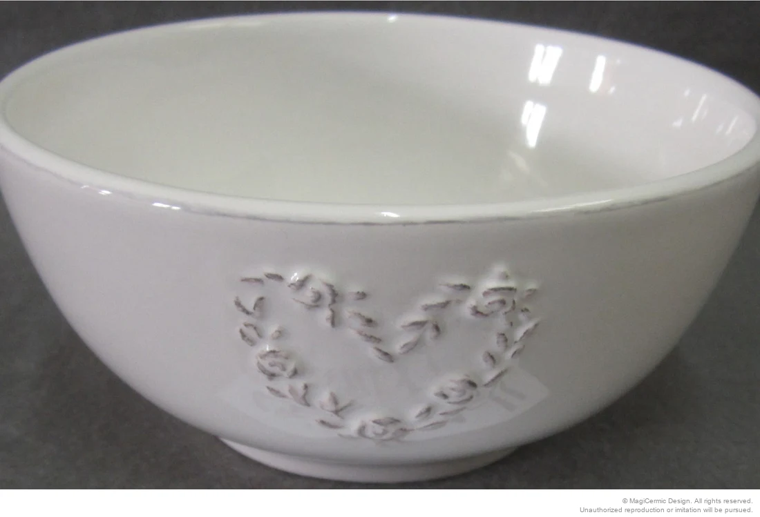 Original rose heart relief product photograph from supplied PDF