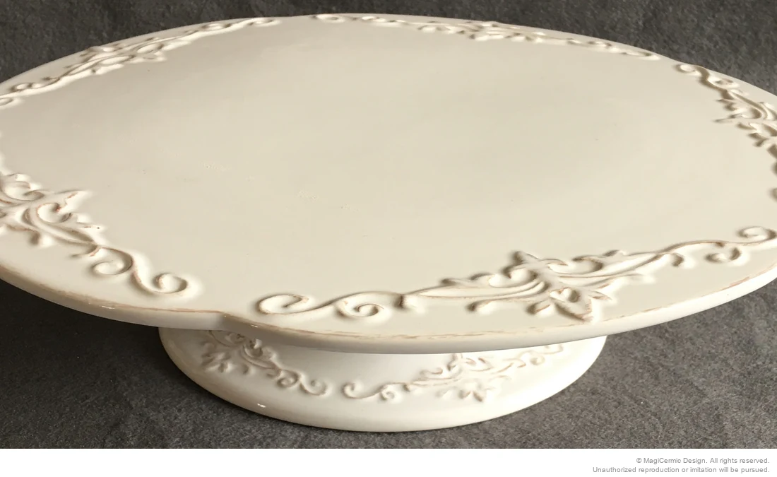 Original classical fleur scroll relief product photograph from supplied PDF