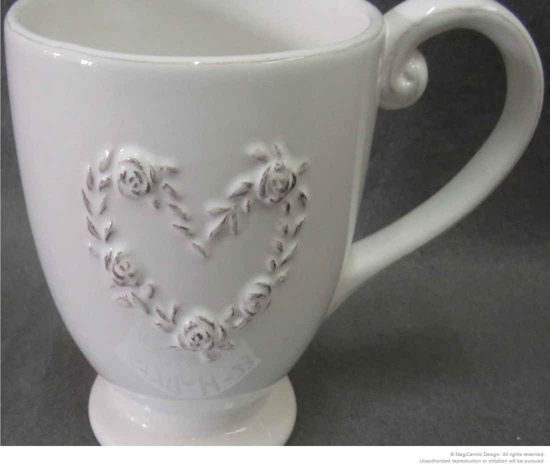 Original rose heart relief product photograph from supplied PDF
