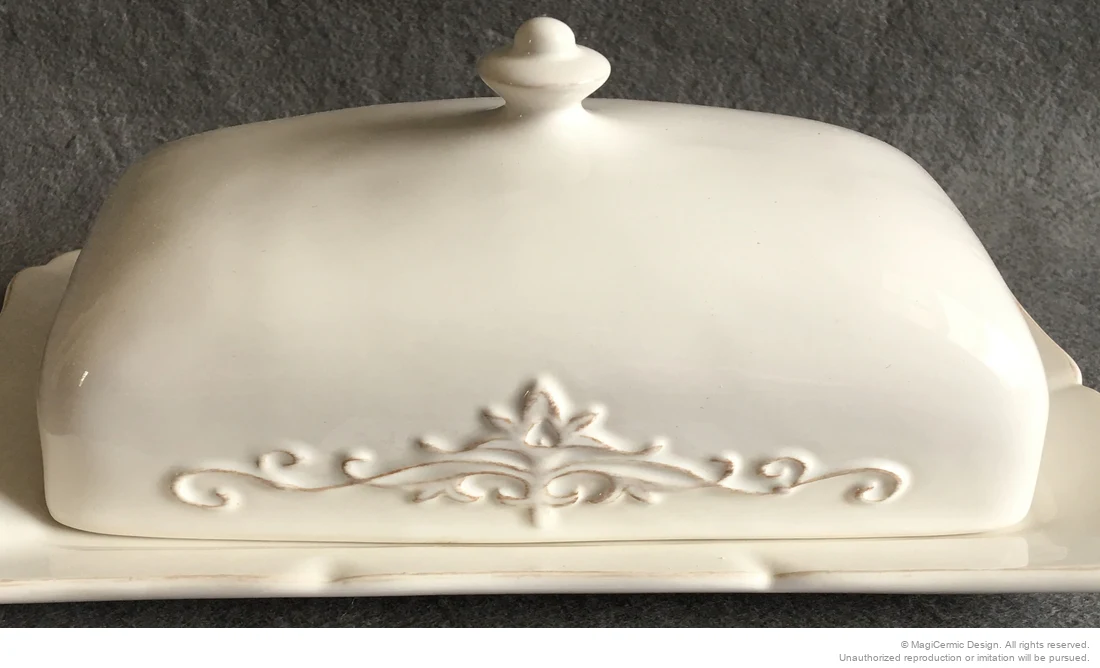 Original classical fleur scroll relief product photograph from supplied PDF