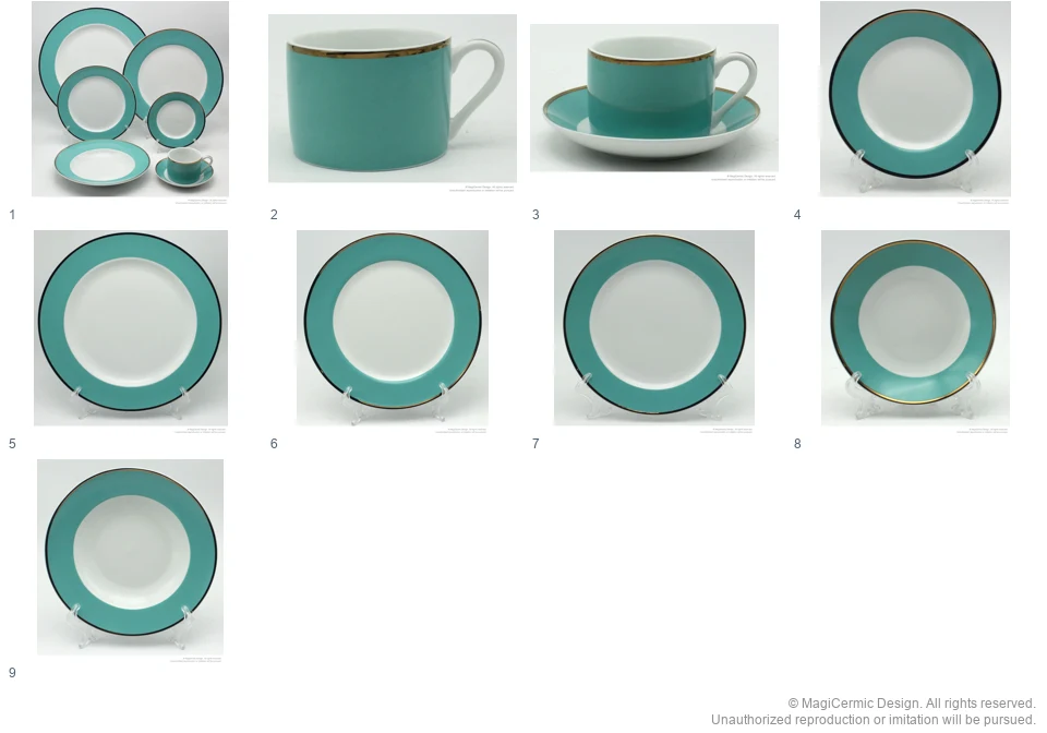 Complete original product reference board for Turquoise Color Band, page 1