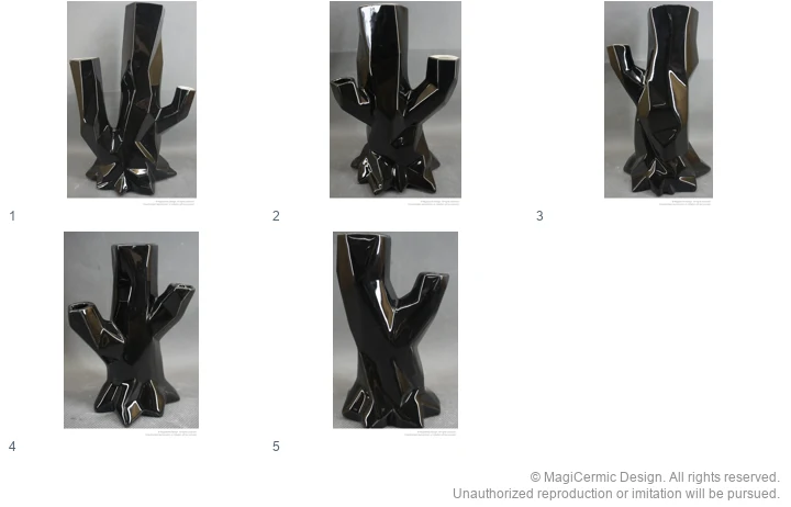 Complete original product reference board for Faceted Branches, page 1