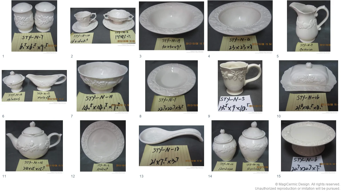Complete original product reference board for The Rhythm of Folded Linen, page 1