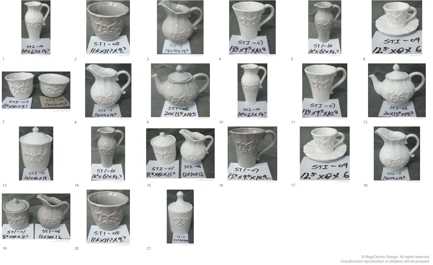 Complete original product reference board for A Flourish of Welcome, page 1
