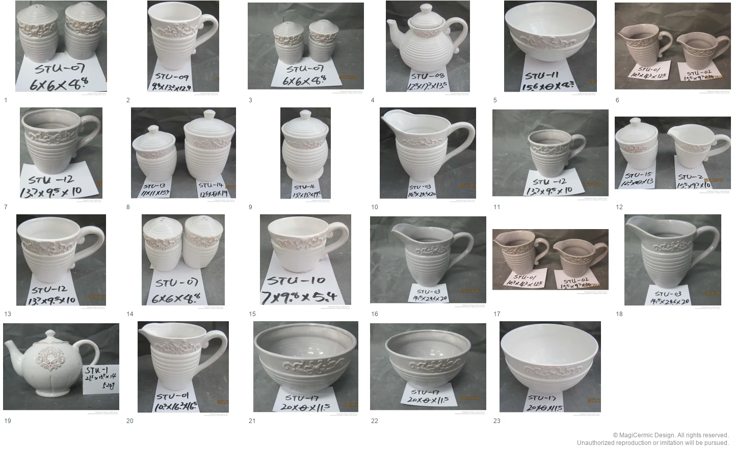 Complete original product reference board for Lines & Floral Shadows, page 1