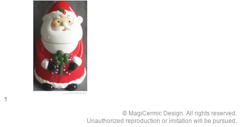 Complete original product reference board for Santa Figurine, page 1