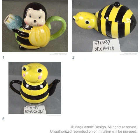 Complete original product reference board for Cartoon bee tea forms, page 1