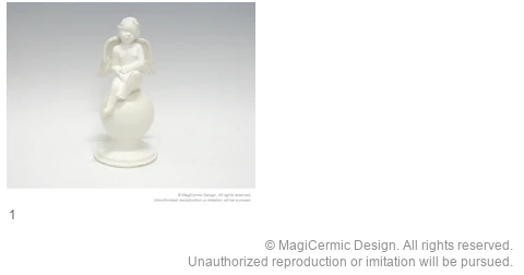 Complete original product reference board for Cherub on a globe, page 1