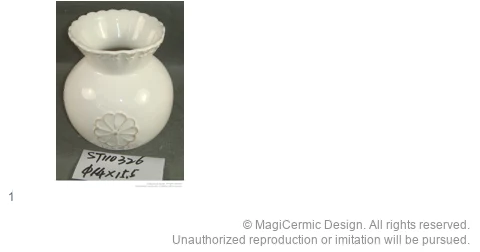 Complete original product reference board for Daisy vase, page 1