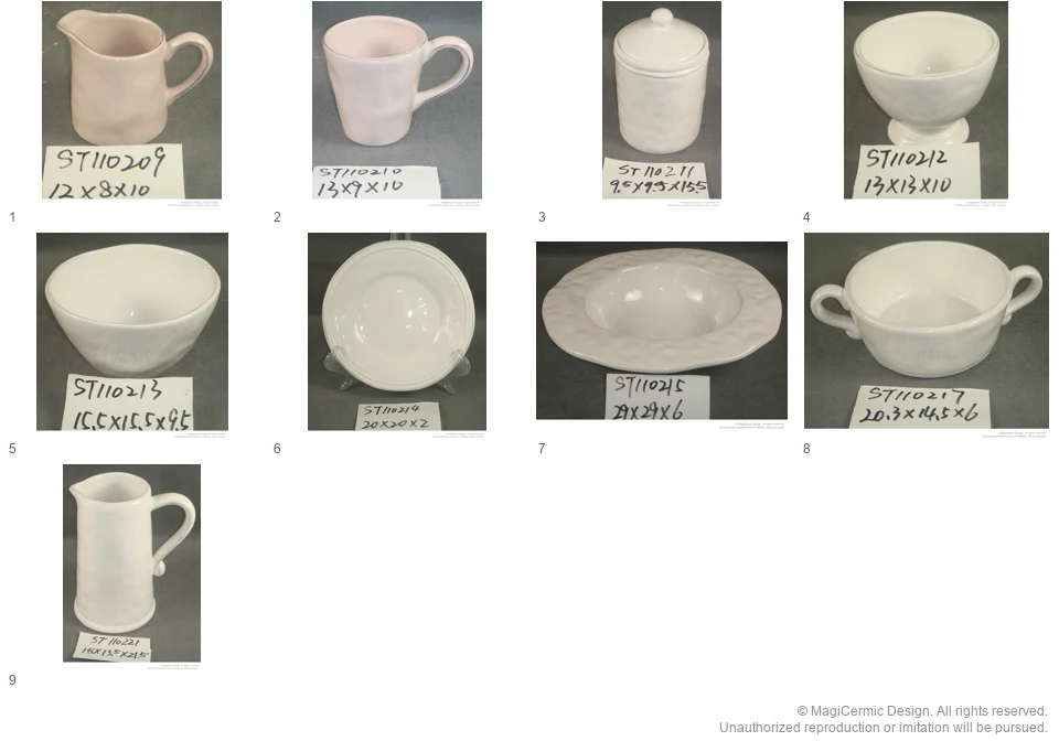 Complete original product reference board for Hammered texture service, page 1