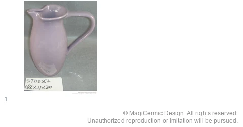 Complete original product reference board for Plain lavender jug, page 1