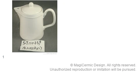 Complete original product reference board for Plain lidded jug, page 1