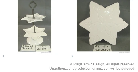 Complete original product reference board for Poinsettia serving forms, page 1