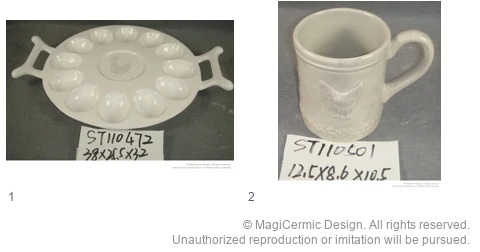 Complete original product reference board for White rooster relief service, page 1