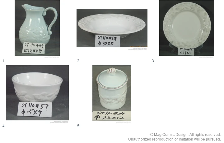 Complete original product reference board for School fish relief service, page 1