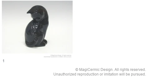 Complete original product reference board for Seated dog figure, page 1