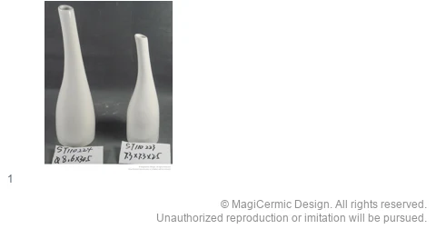 Complete original product reference board for Slender bottle vases, page 1