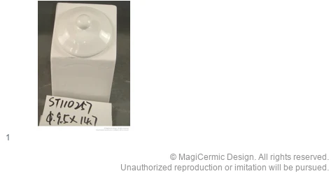 Complete original product reference board for Square utility vessel, page 1