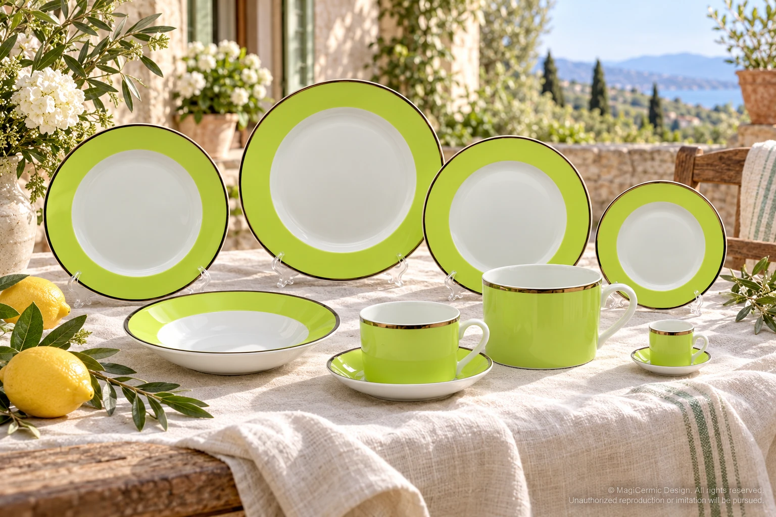 AI styling concept for Lime Color Band; original product reference images govern selected forms and details.
