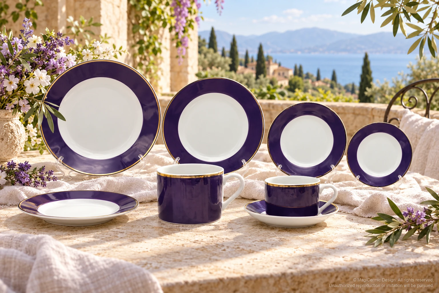 AI styling concept for Purple Color Band; original product reference images govern selected forms and details.
