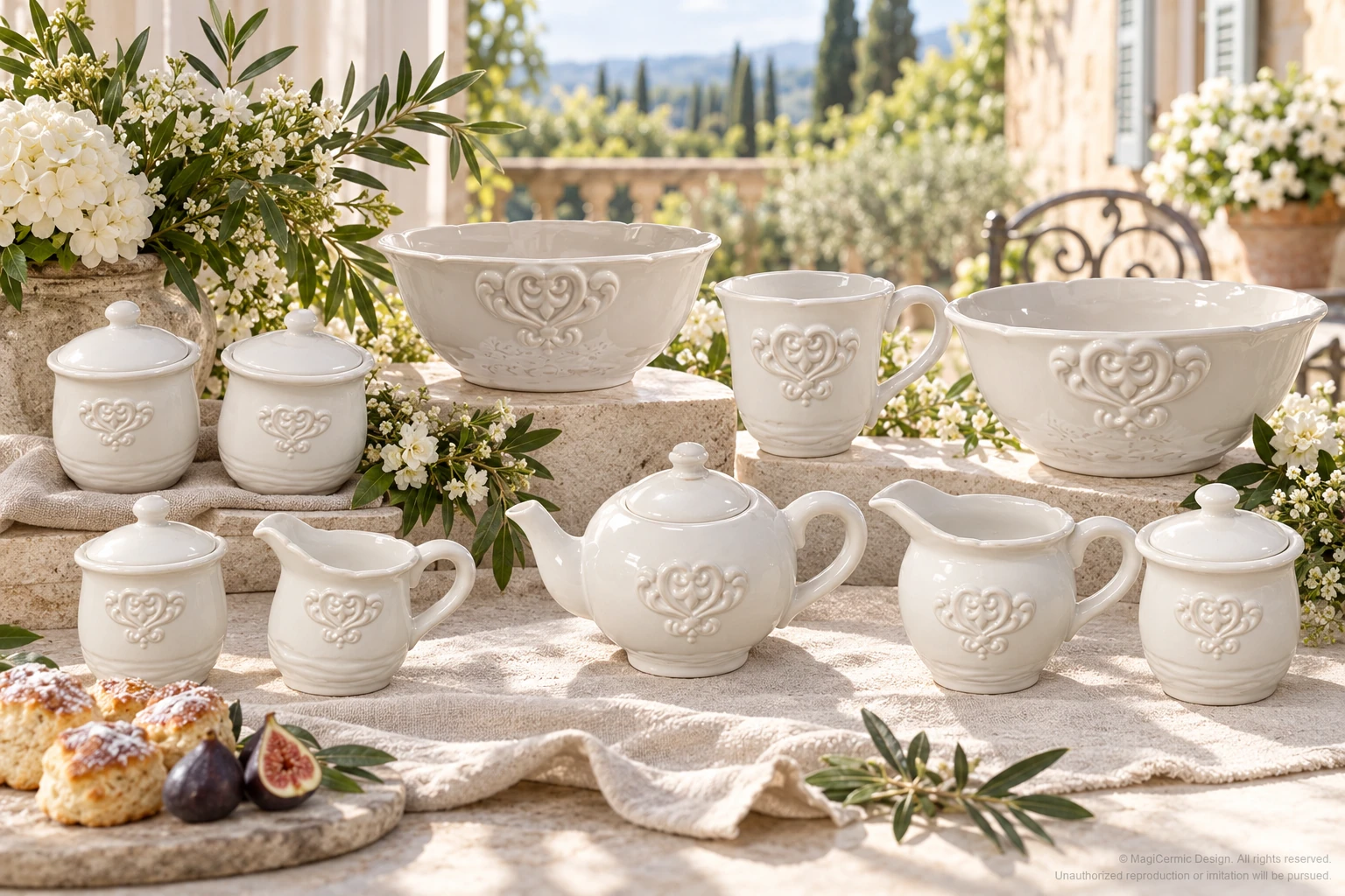 AI styling concept for A Whisper of a Heart; original product reference images govern selected forms and details.