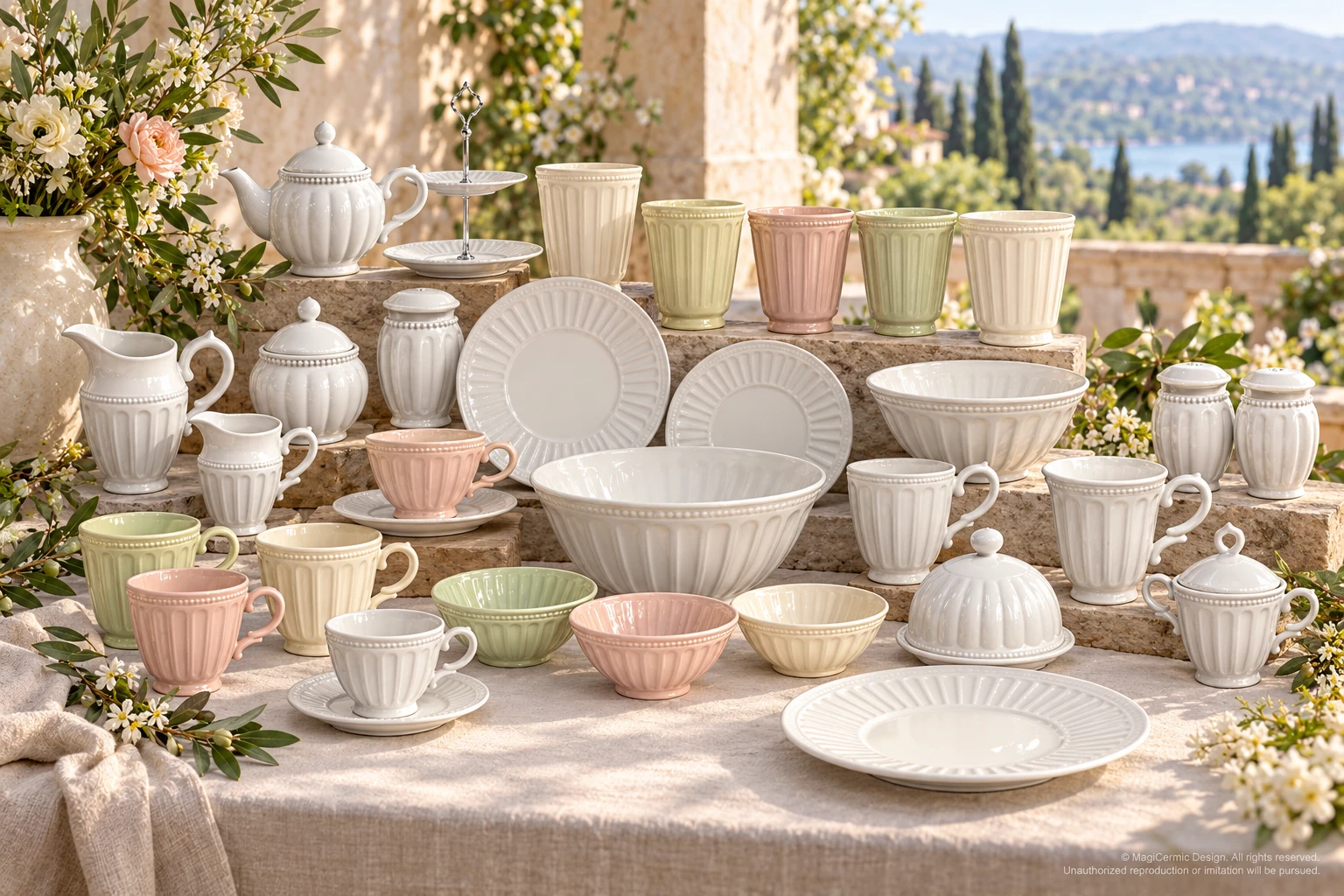 AI styling concept for Light among the Flutes; original product reference images govern selected forms and details.