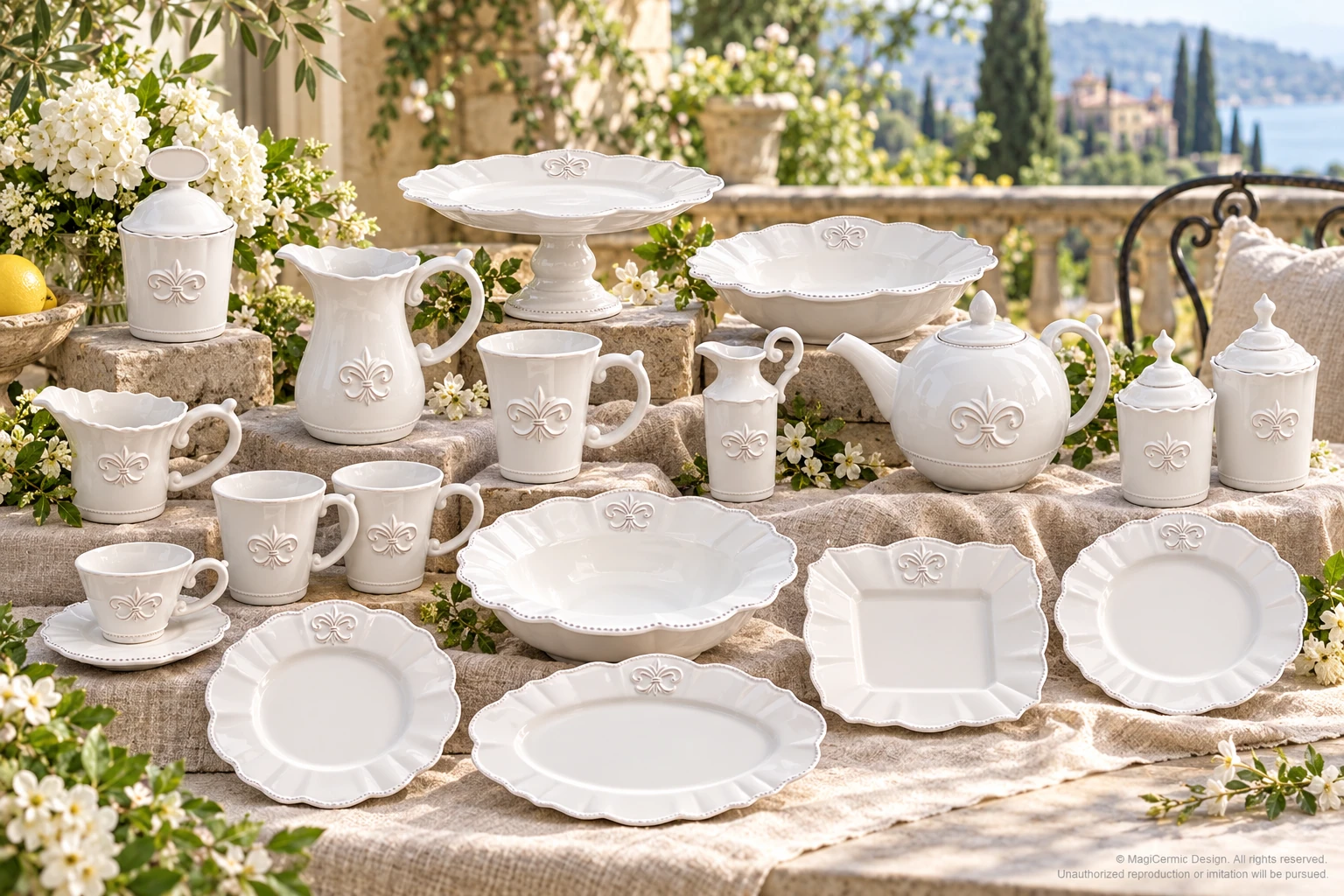 AI styling concept for When the Garden Visits; original product reference images govern selected forms and details.