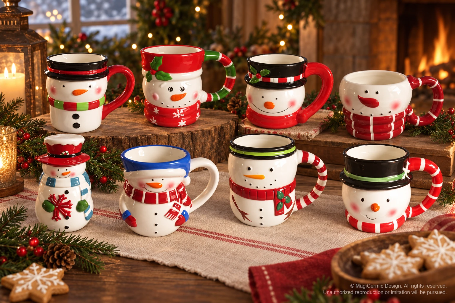 AI styling concept for Snowman Smiles; original product reference images govern selected forms and details.
