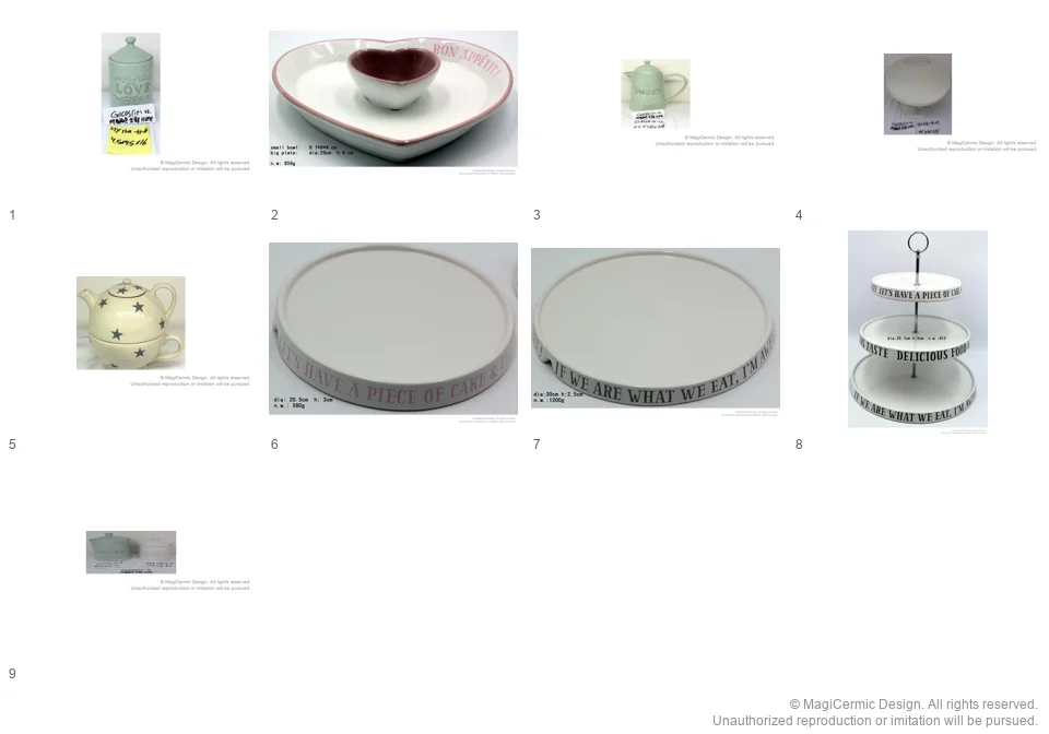 Complete original product reference board for this selection, page 1