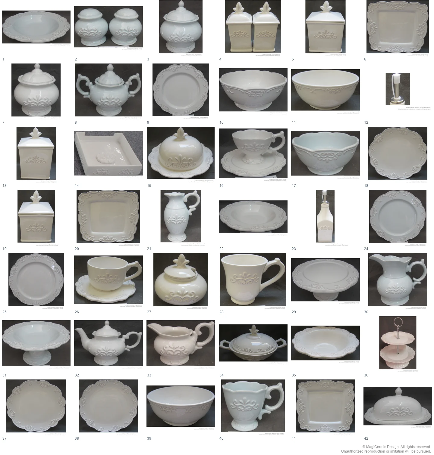 Complete original product reference board for this selection, page 1