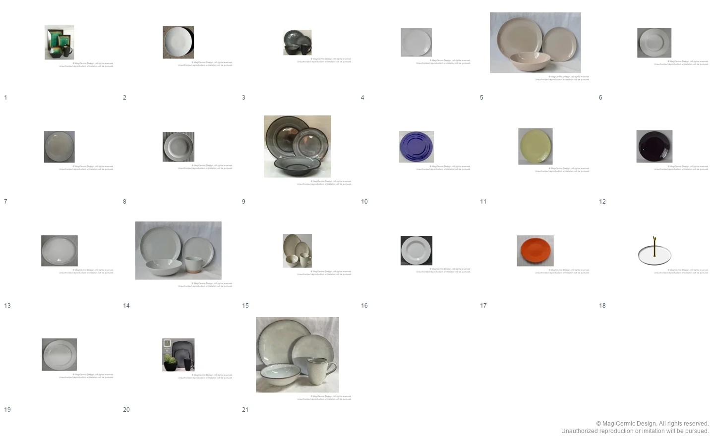 Complete original product reference board for this selection, page 1