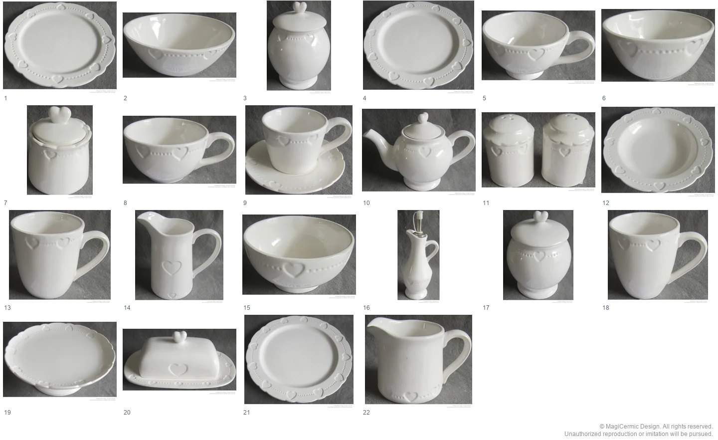 Complete original product reference board for this selection, page 1