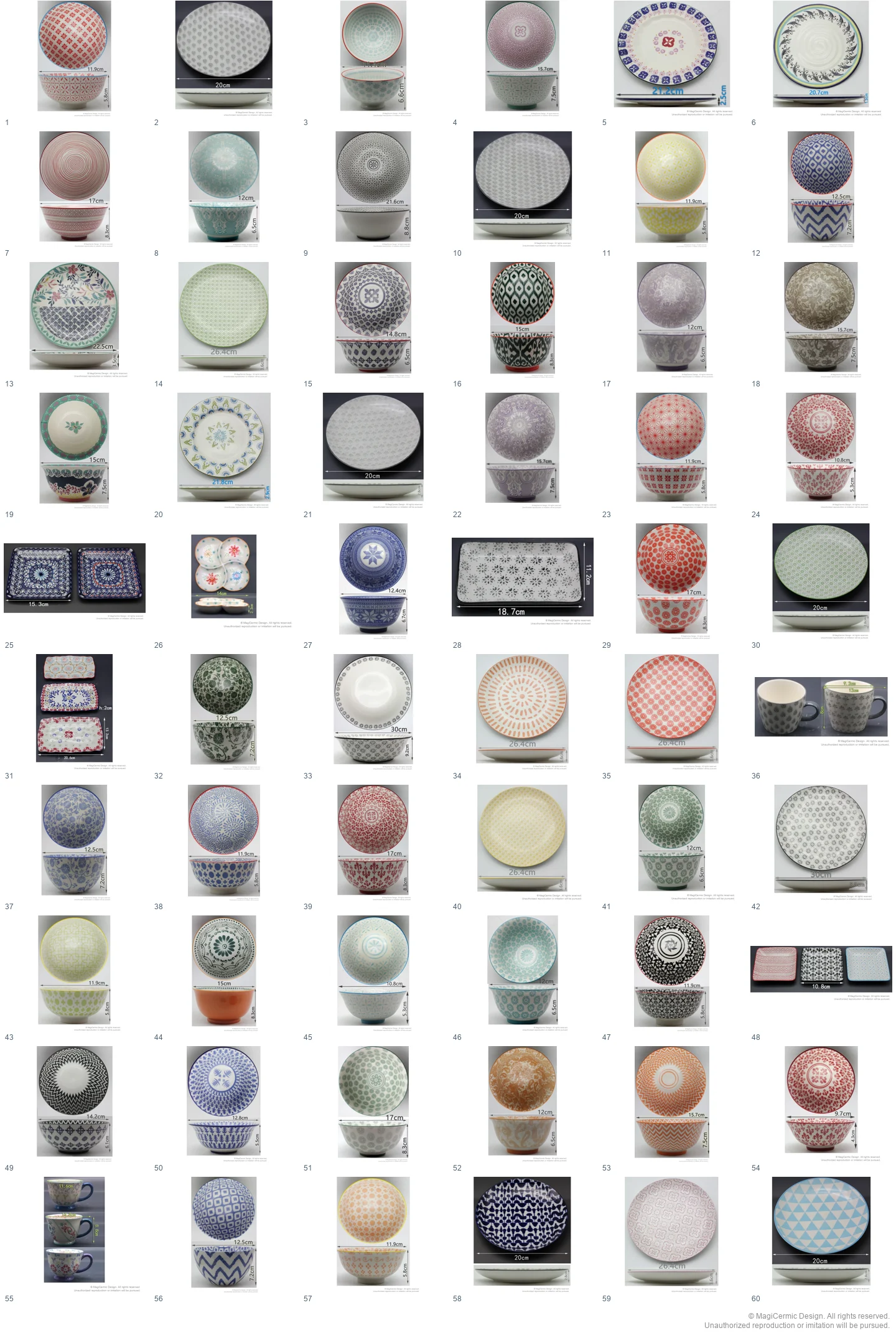 Complete original product reference board for this selection, page 1