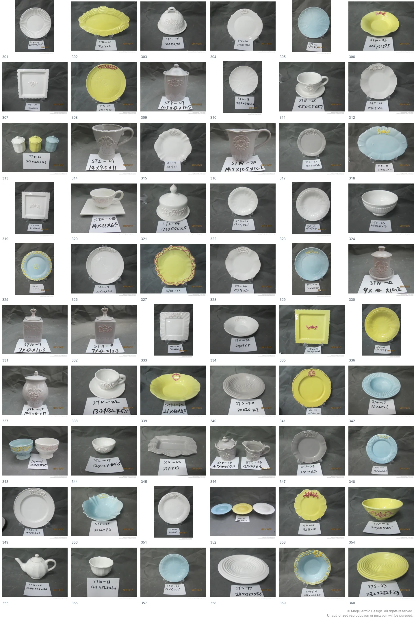 Complete original product reference board for this selection, page 6