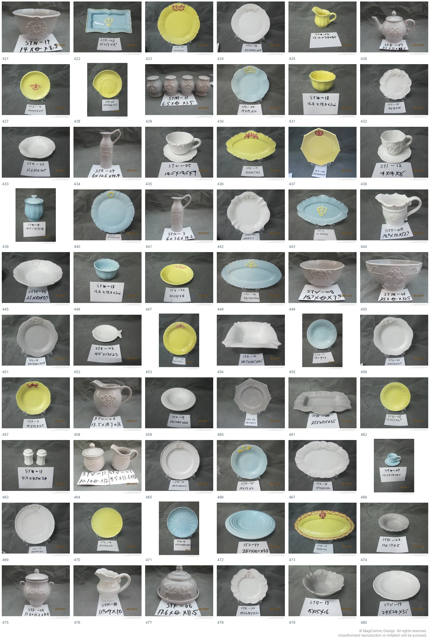Complete original product reference board for this selection, page 8