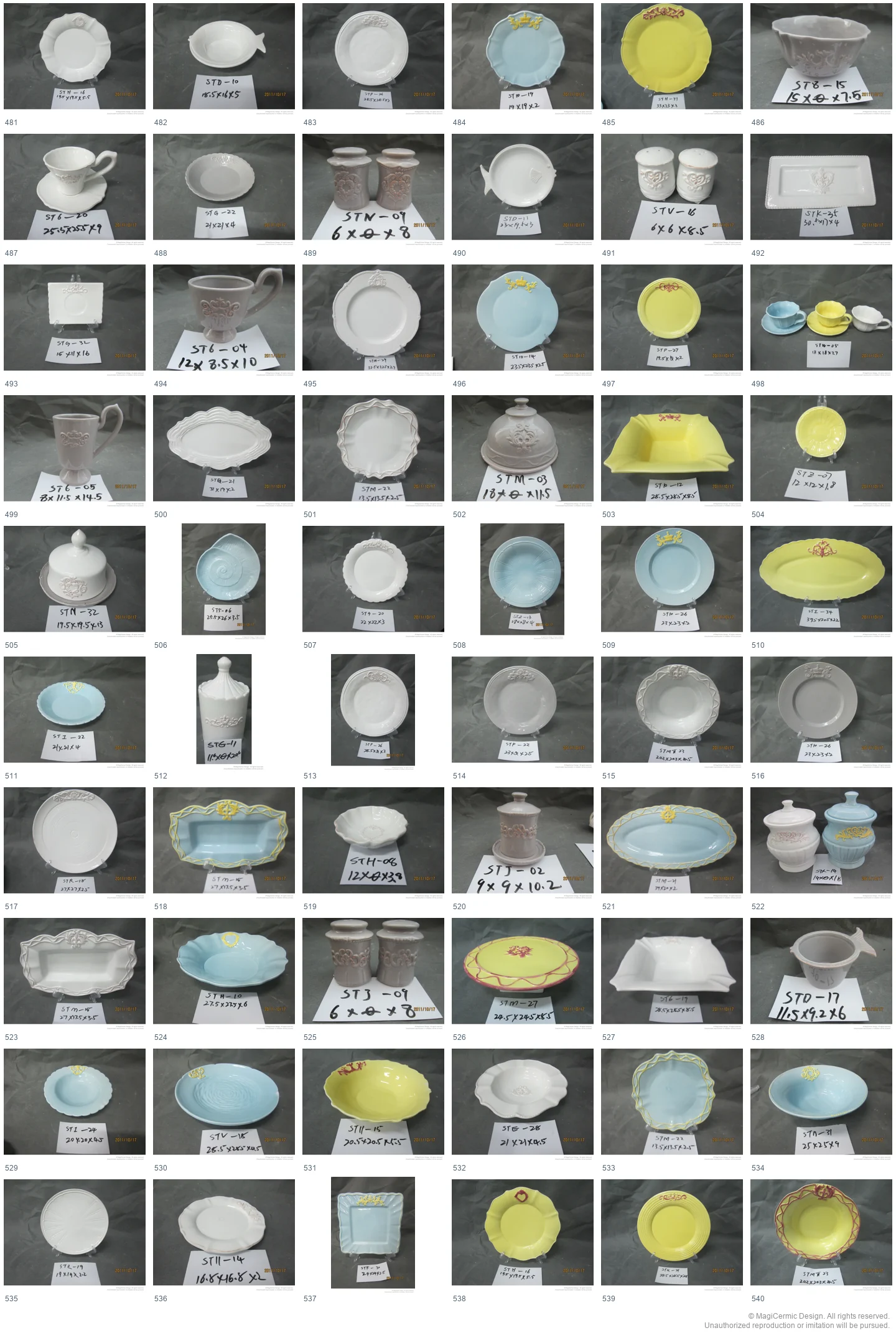 Complete original product reference board for this selection, page 9