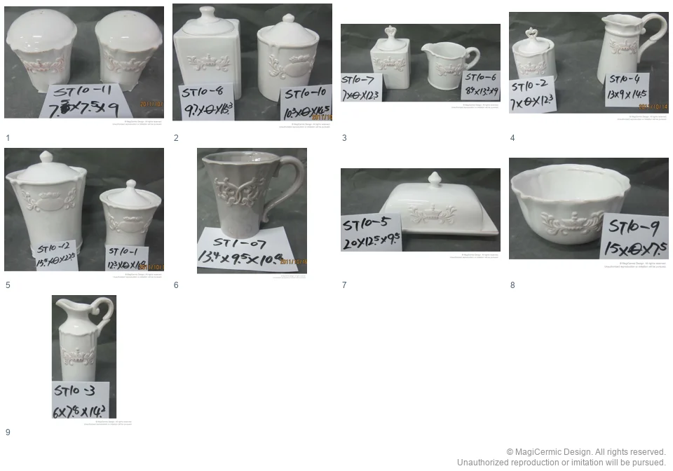 Complete original product reference board for this selection, page 1