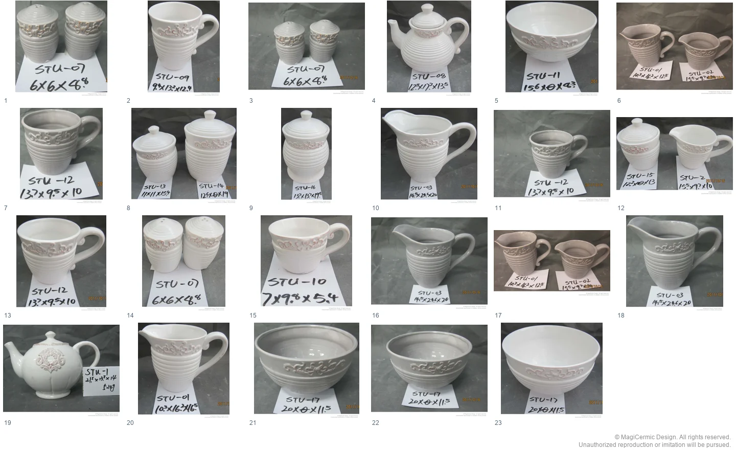 Complete original product reference board for this selection, page 1