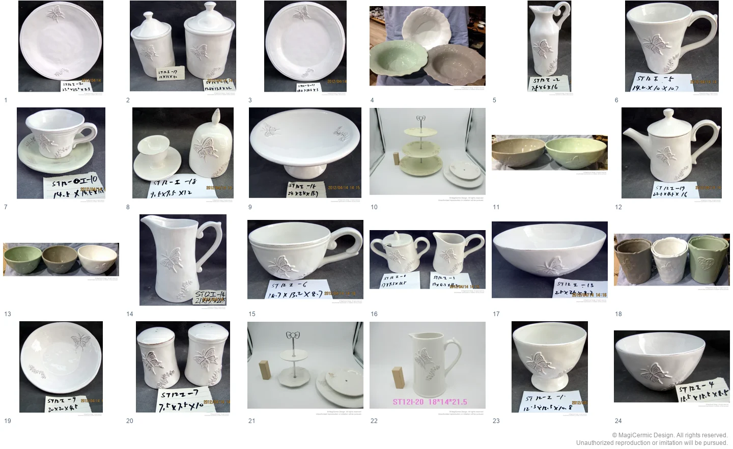 Complete original product reference board for this selection, page 1