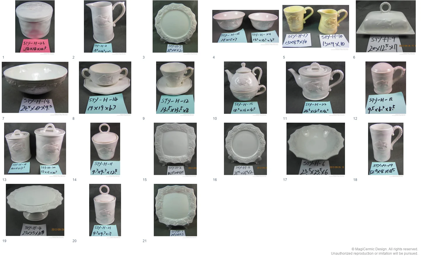 Complete original product reference board for this selection, page 1