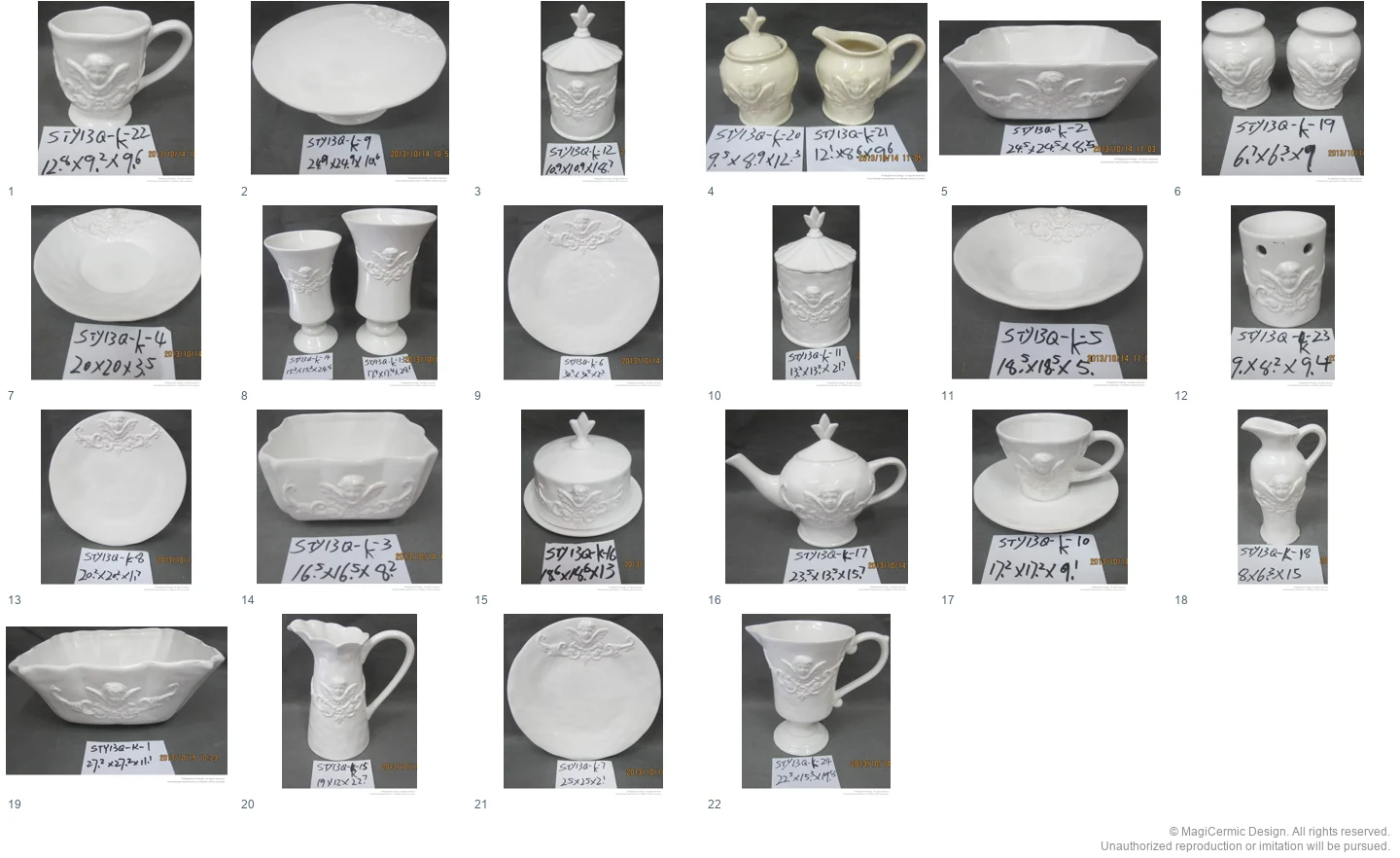 Complete original product reference board for this selection, page 1