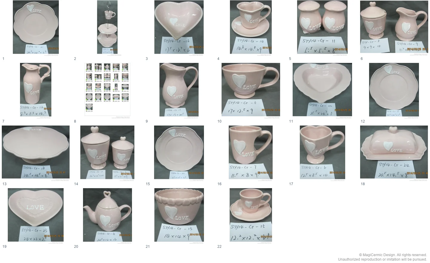 Complete original product reference board for this selection, page 1