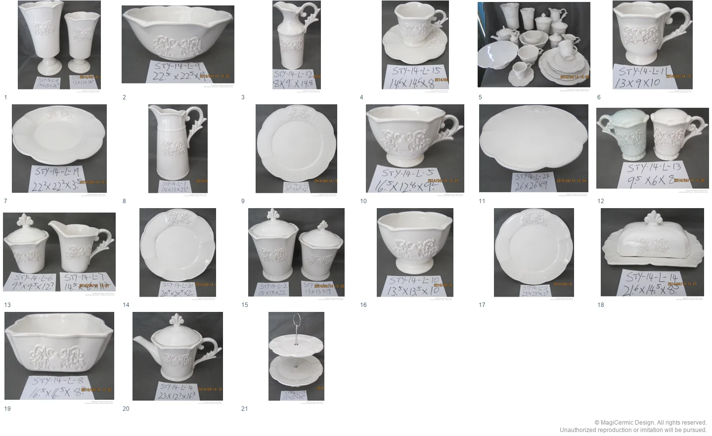 Complete original product reference board for this selection, page 1