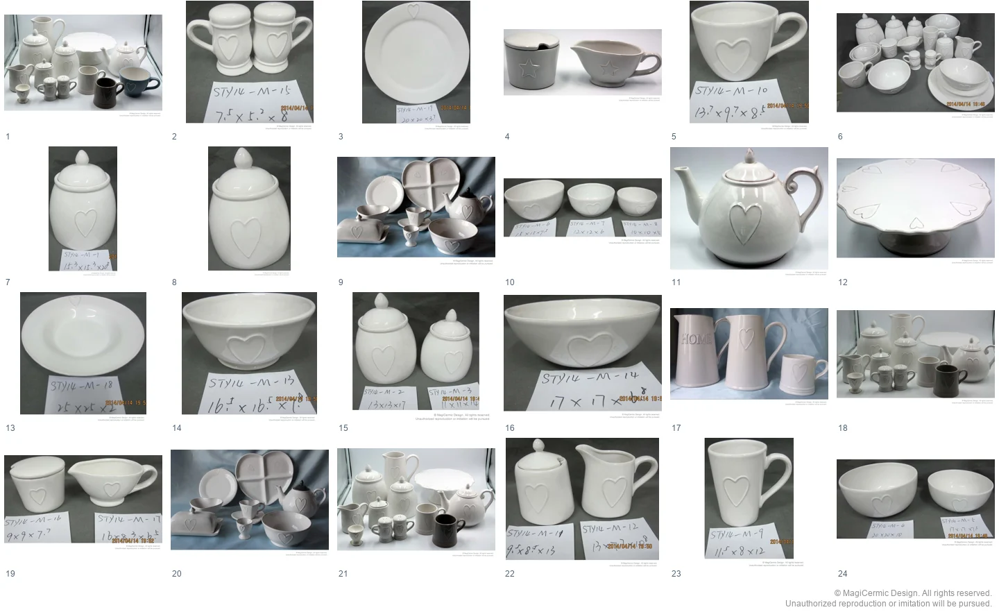 Complete original product reference board for this selection, page 1