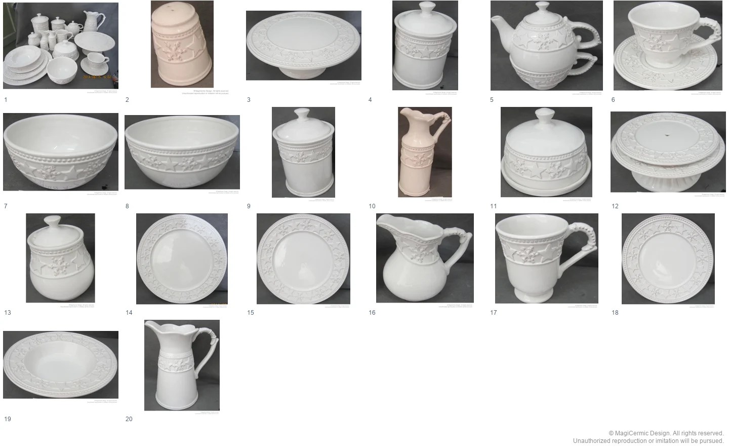 Complete original product reference board for this selection, page 1