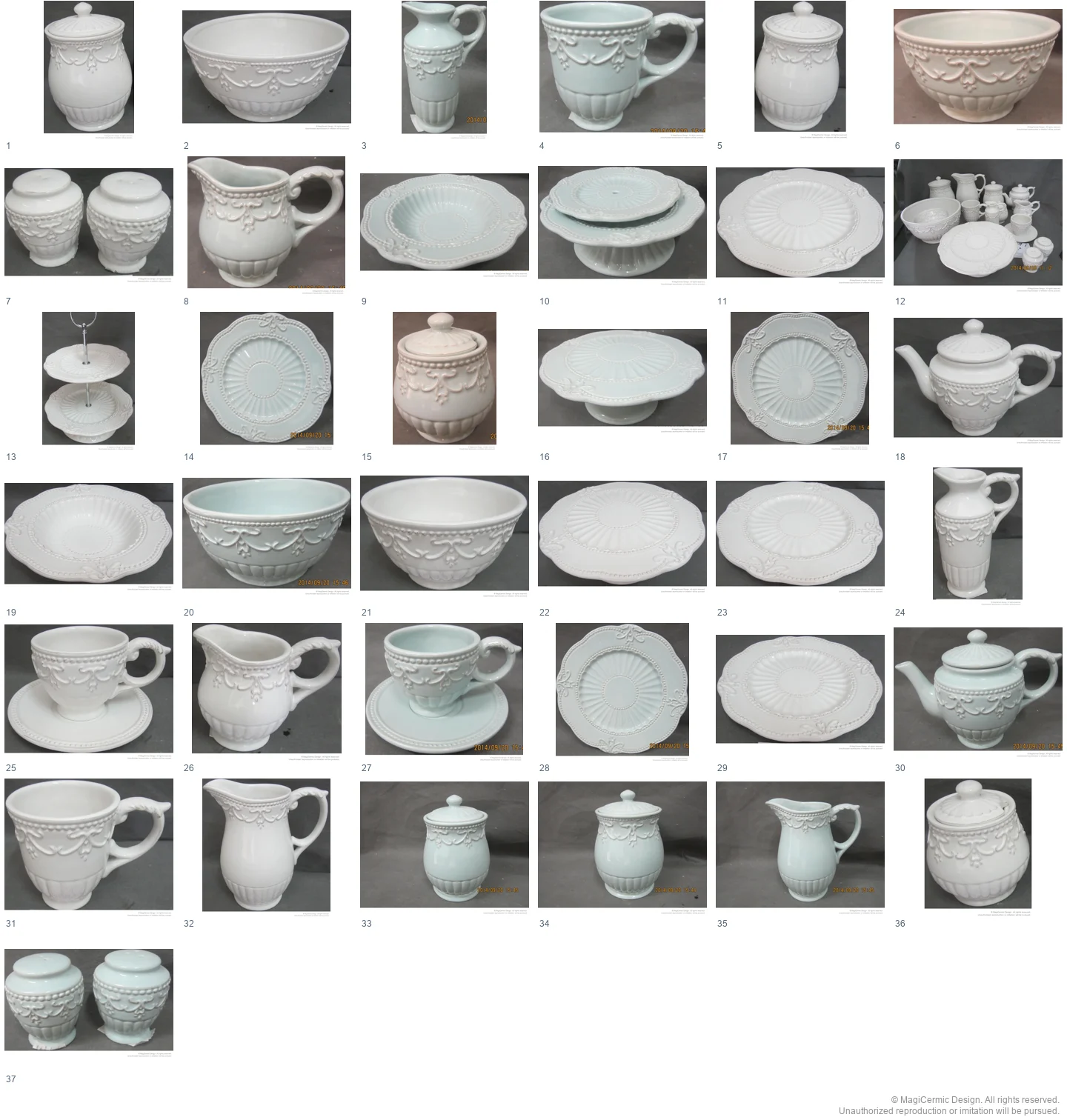 Complete original product reference board for this selection, page 1