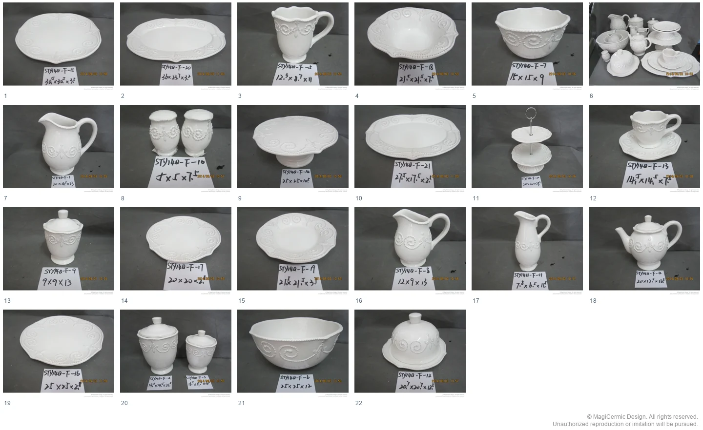 Complete original product reference board for this selection, page 1